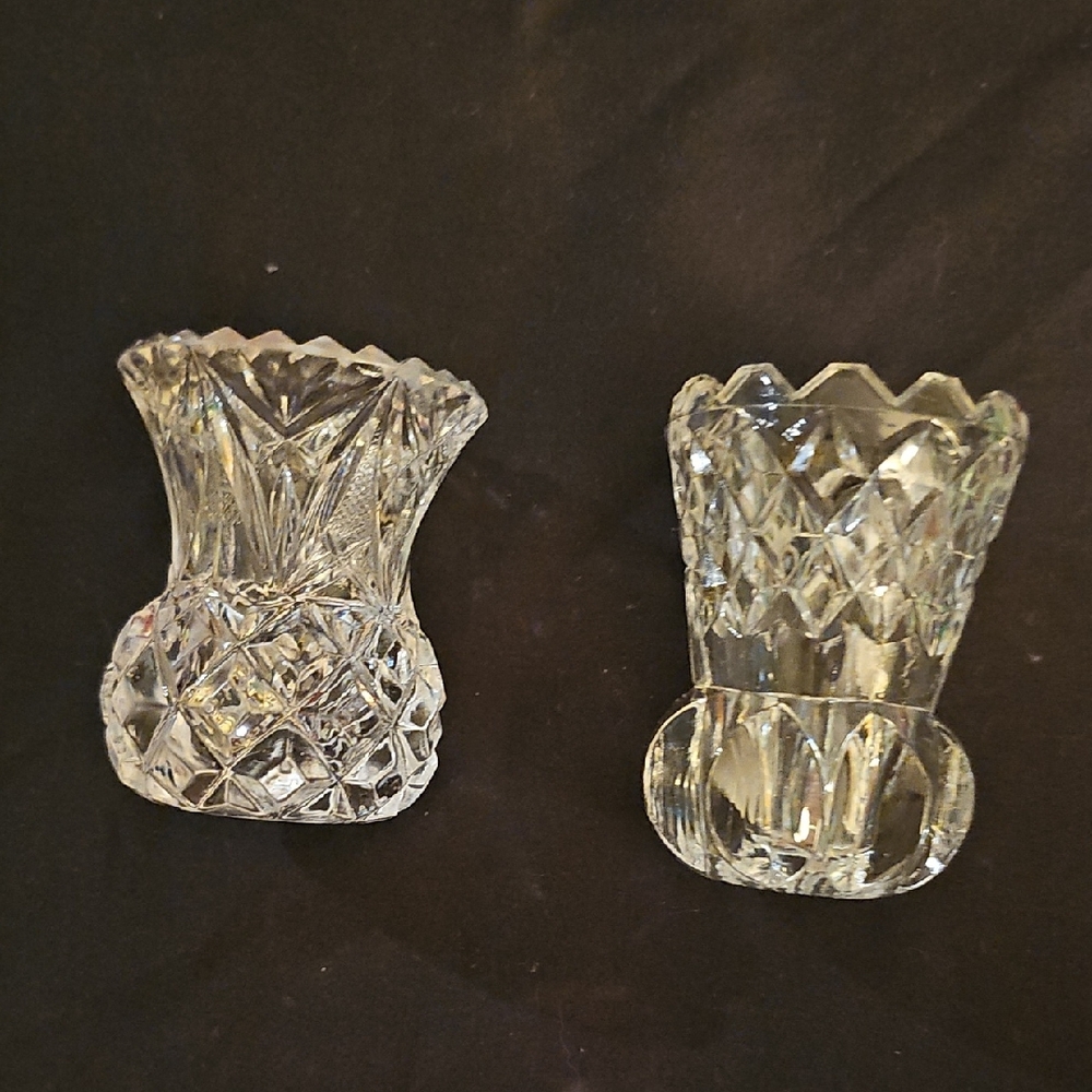 Crystal Glass Candle Holders - Picture 2 of 4